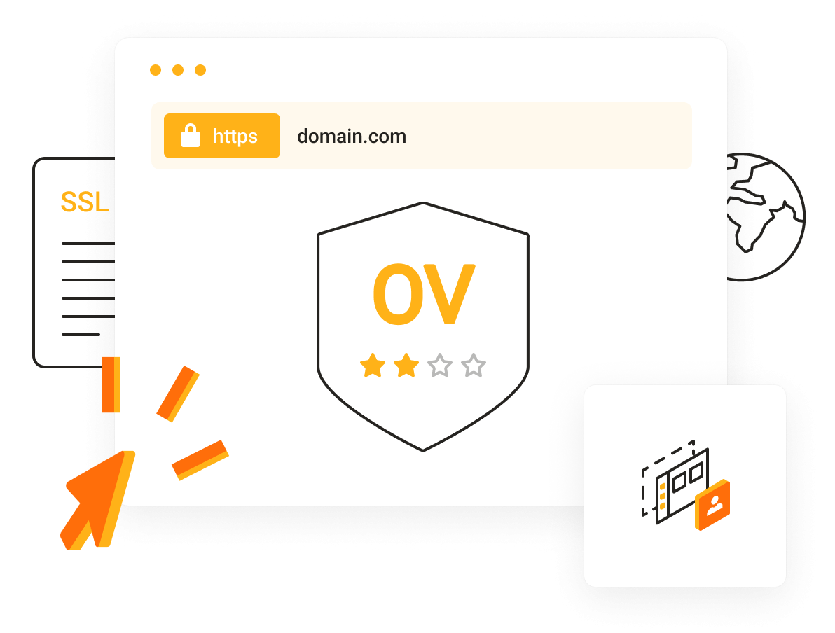 SSL Certificates - Ideal for more sensitive webpages such as login pages
